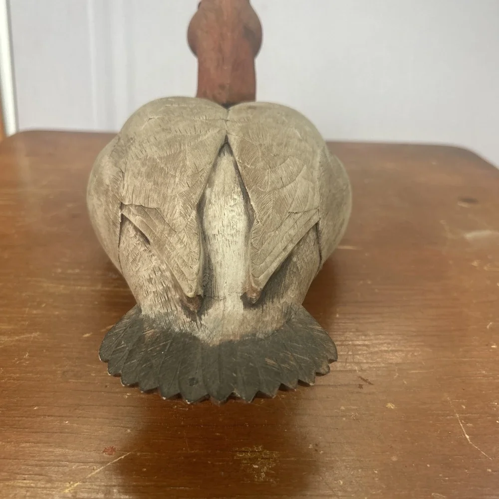 Vintage 1984 M Jones Signed Hand Carved Canvasback Drake Duck Decoy Folk Art